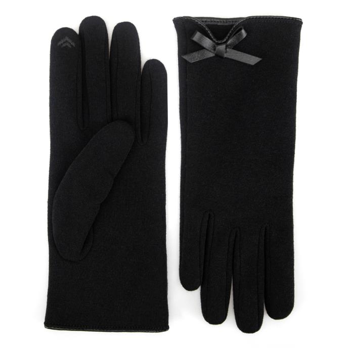 Isotoner® Ladies Thermal Glove With Bow Detail Black Extra Image 2